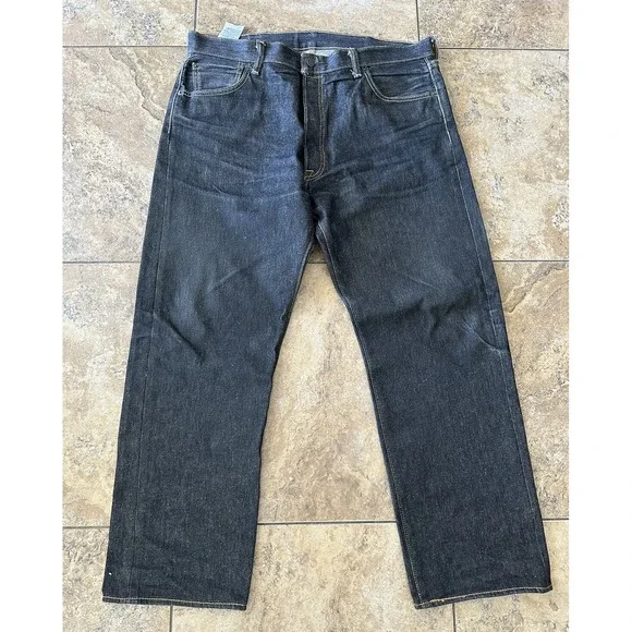 Levis Jeans Mens 38 Black 100% Cotton 501 Straight Denim Pants 38x30 Fit 38X29 - Picture 2 of 7